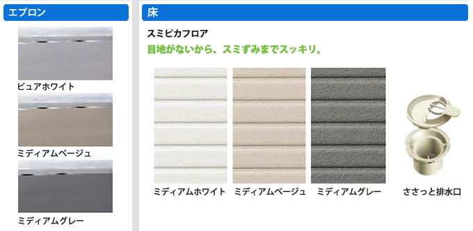 エプロンと床