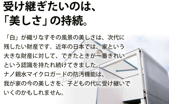 受け継ぎたいのは、「美しさ」の持続。